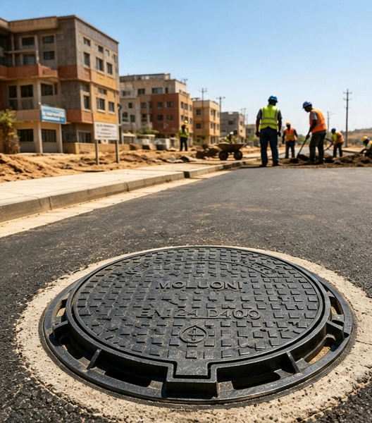 Tapas de registro y drenaje de hierro d&uacute;ctil en &Aacute;frica